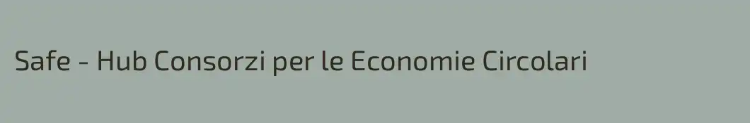 Safe - Hub Consorzi per le Economie Circolari